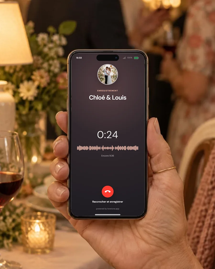 Une personne âgée enregistre un message pour le livre d'or audio